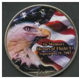 2001 ASE Colorized Silver Eagle 1 ozt