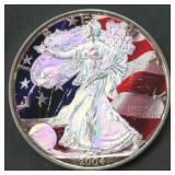 2004 ASE Colorized Silver Eagle 1 ozt