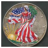 2002 ASE Colorized Silver Eagle 1 ozt