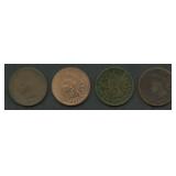 4- Mixed Indian Head Cents Better Dates