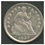1857 Seated Liberty Half Dime