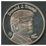 Donald J Trump 45th .999 Silver Round 1 ozt