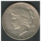 1921 Peace Silver Dollar