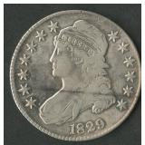 1829 Capped Bust Half Dollar