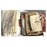 Dish Towels, Vtg Plastic Doilies, Etc.