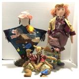Variety of Handmade Dolls 6.5", 16" & 18"