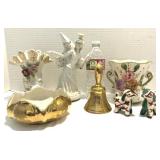 Vtg Vases, Planter, Figurine, Bell, Shakers