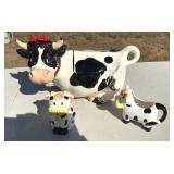 Ceramic Cow Cookie Jar, Creamers