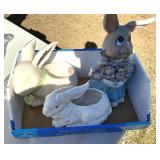 Ceramic Easter Rabbits Figurines