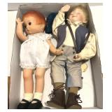 Effanbee & Little Boy Blue Porcelain Dolls 12"