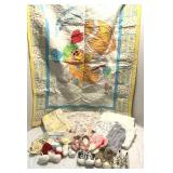 Assortment of Doll Shoes, Socks, Quilt, Blankets