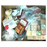 Misc. Box Lot Blocks, Hats, Mini Craft Items, More