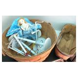 Bushel Basket, Topsy Turvy Doll, Doll Stands, Etc.