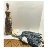 18.5" Pincushion Doll & 17" Mop Doll