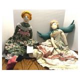 23" Baroque Angel & 26" Bailey Fabric Dolls