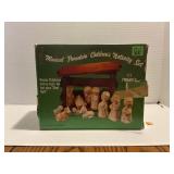 Musical Porcelain Christmas Childrens Nativity Set