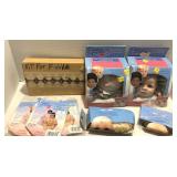 Porcelain Doll Heads, Bodies, Wigs & Fiddle Kit