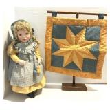 Ashton Drake ABIGAIL Porcelain Quilting Doll