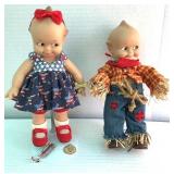8" Kewpie Dolls Cameo & Scarecrow