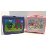 Care Bears & Barney & Baby Bop Plastic Lunchboxes