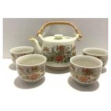 Japan Porcelain Teapot with Cup Sets Peacocks