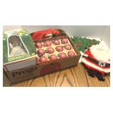 Vtg Christmas Decor Angel Tree Top, Ornaments, Etc