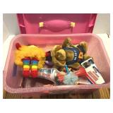 Sterlite Small Tote w/Toys Rainbow Brite Plush Etc