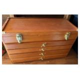 4 Drawer Flip Top Wood Art Cabinet w/Supplies