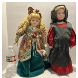 Porcelain Dolls Soft Expression 17" & Amish 19"