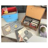 Casssette Tapes, 45 rpm Records, Cases