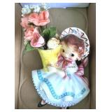 1956 Lefton Miss Dainty 7.5" Wall Pocket #50164N