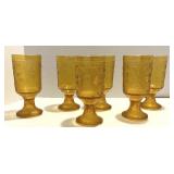 Brockway Glass Amber Tiara Daisy 6