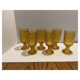 Brockway Glass Amber Tiara Daisy 6