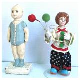 Toys in Cupboard Carved Doll #ed & Clown