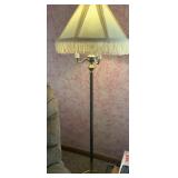 Brass Floor Lamp w/Victorian Shade