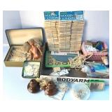 Assorted Box of Doll Making Supplies Crafts