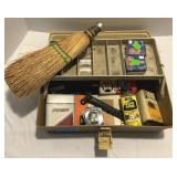 Plastic Tool Box Tape Measure, Oil Cans, More