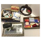 Personal Care Items Box Lot Mirors, First Aid Kit