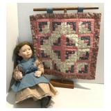 Ashton Drake ELEANOR Porcelain Quilting Doll
