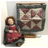 Ashton Drake LOUISA Porcelain Quilting Doll