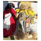 Handmade 26" Scarcrow & Black American 27" Doll