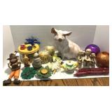 Asst Knick Knacks Pig, Candleholders, Trinket Box