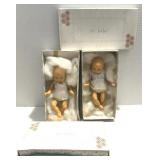 MI BEBE 6" Boy and Girl Infant Dolls in Orig Box