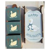 3 Tiered Wooden Duck Organizer Shelf & Sled