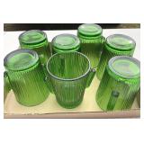 Libbey Glass Saguaro Cactus Green 4" Tumblers