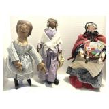 Handcrafted 14"  Dolls Fabric, Oil Cloth, Sewing