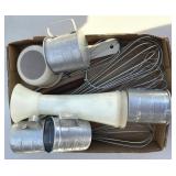 Assorted Kitchen Utensils Box Lot Whisks & More