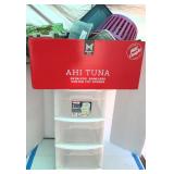 Rolling Cart, Empty  Bins, Baskets, Containers Etc