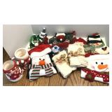 Christmas Mugs, Ornaments, Fabric Bags, Etc.