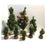 Miniature Christmas Trees Box Lot